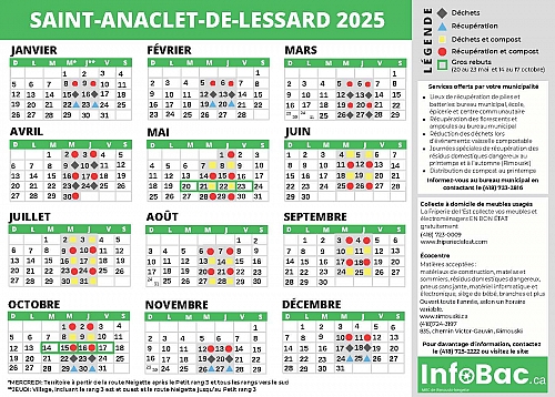 Calendrier de collecte 2025