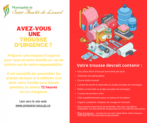 Avez-vous une trousse d'urgence